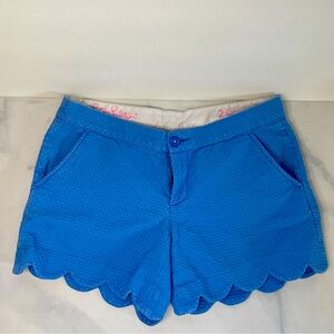EUC Lilly Pulitzer Blue The Buttercup Short Size 2 100% Cotton Shorts